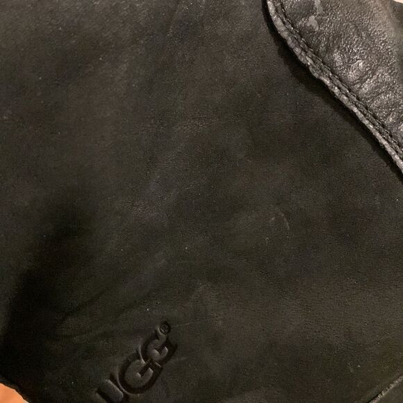 UGG Size 6 Lynnea black suede shearling lined clog boots - Picture 13 of 14